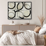 Shop Space Time II Canvas Art Print-Abstract, Black, Horizontal, Neutrals, PC, Rectangle, View All-framed wall decor artwork