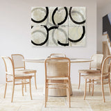 Shop Space Time II Canvas Art Print-Abstract, Black, Horizontal, Neutrals, PC, Rectangle, View All-framed wall decor artwork