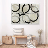 Shop Space Time II Canvas Art Print-Abstract, Black, Horizontal, Neutrals, PC, Rectangle, View All-framed wall decor artwork