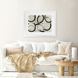 Shop Space Time II Art Print-Abstract, Black, Horizontal, Neutrals, PC, Rectangle, View All-framed painted poster wall decor artwork