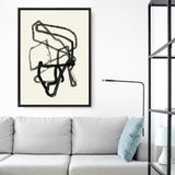 Shop Conte I Canvas Art Print-Abstract, Black, PC, Portrait, Rectangle, View All-framed wall decor artwork