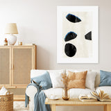 Shop Neutral Black And White I Canvas Art Print-Abstract, Black, Neutrals, PC, Portrait, Rectangle, View All-framed wall decor artwork