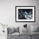 Shop Elemental I Art Print-Abstract, Black, Blue, Horizontal, Landscape, Rectangle, View All-framed painted poster wall decor artwork