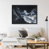 Shop Elemental I Canvas Art Print-Abstract, Black, Blue, Horizontal, Landscape, Rectangle, View All-framed wall decor artwork