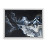 Shop Elemental I Canvas Art Print-Abstract, Black, Blue, Horizontal, Landscape, Rectangle, View All-framed wall decor artwork