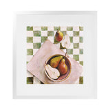 Shop Pears In A Bowl (Square) Art Print-Green, Scandinavian, Square, View All-framed painted poster wall decor artwork