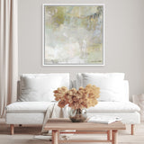 Shop Kindred (Square) Canvas Art Print-Abstract, Green, Grey, Square, View All-framed wall decor artwork