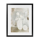 Shop Sunday Blooms Art Print-Abstract, Green, Neutrals, Portrait, Rectangle, View All-framed painted poster wall decor artwork