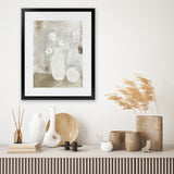 Shop Sunday Blooms Art Print-Abstract, Green, Neutrals, Portrait, Rectangle, View All-framed painted poster wall decor artwork