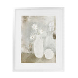 Shop Sunday Blooms Art Print-Abstract, Green, Neutrals, Portrait, Rectangle, View All-framed painted poster wall decor artwork