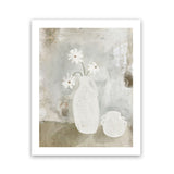 Shop Sunday Blooms Art Print-Abstract, Green, Neutrals, Portrait, Rectangle, View All-framed painted poster wall decor artwork