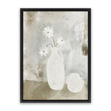 Shop Sunday Blooms Canvas Art Print-Abstract, Green, Neutrals, Portrait, Rectangle, View All-framed wall decor artwork