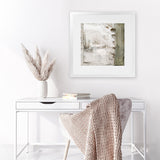 Shop The Boardwalk (Square) Art Print-Abstract, Green, Neutrals, Square, View All-framed painted poster wall decor artwork