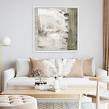 Shop The Boardwalk (Square) Canvas Art Print-Abstract, Green, Neutrals, Square, View All-framed wall decor artwork