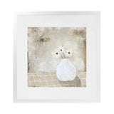 Shop Sweet Blooms (Square) Art Print-Abstract, Florals, Green, Grey, Neutrals, Square, View All-framed painted poster wall decor artwork