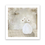 Shop Sweet Blooms (Square) Art Print-Abstract, Florals, Green, Grey, Neutrals, Square, View All-framed painted poster wall decor artwork