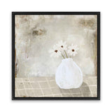 Shop Sweet Blooms (Square) Canvas Art Print-Abstract, Florals, Green, Grey, Neutrals, Square, View All-framed wall decor artwork