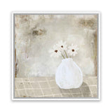 Shop Sweet Blooms (Square) Canvas Art Print-Abstract, Florals, Green, Grey, Neutrals, Square, View All-framed wall decor artwork