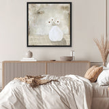 Shop Sweet Blooms (Square) Canvas Art Print-Abstract, Florals, Green, Grey, Neutrals, Square, View All-framed wall decor artwork