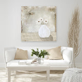 Shop Sweet Blooms (Square) Canvas Art Print-Abstract, Florals, Green, Grey, Neutrals, Square, View All-framed wall decor artwork