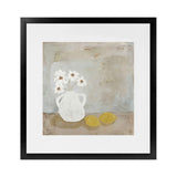 Shop Sweet Lemonade (Square) Art Print-Abstract, Grey, Square, View All, Yellow-framed painted poster wall decor artwork