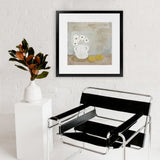 Shop Sweet Lemonade (Square) Art Print-Abstract, Grey, Square, View All, Yellow-framed painted poster wall decor artwork