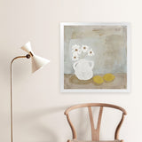 Shop Sweet Lemonade (Square) Art Print-Abstract, Grey, Square, View All, Yellow-framed painted poster wall decor artwork