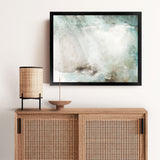 Shop Innsaei Art Print-Abstract, Green, Horizontal, Landscape, Neutrals, Rectangle, View All-framed painted poster wall decor artwork