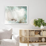 Shop Innsaei Art Print-Abstract, Green, Horizontal, Landscape, Neutrals, Rectangle, View All-framed painted poster wall decor artwork