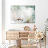 Shop Innsaei Canvas Art Print-Abstract, Green, Horizontal, Landscape, Neutrals, Rectangle, View All-framed wall decor artwork