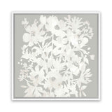 Shop Floral Silhouette (Square) Canvas Art Print-Abstract, Florals, Neutrals, Square, View All-framed wall decor artwork