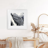 Shop Approaching (Square) Art Print-Abstract, Black, Grey, Square, View All-framed painted poster wall decor artwork