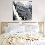 Shop Approaching (Square) Canvas Art Print-Abstract, Black, Grey, Square, View All-framed wall decor artwork