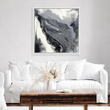 Shop Approaching (Square) Canvas Art Print-Abstract, Black, Grey, Square, View All-framed wall decor artwork