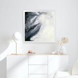 Shop Affinity (Square) Art Print-Abstract, Black, Grey, Square, View All, White-framed painted poster wall decor artwork