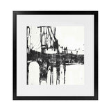 Shop Building Bridges I (Square) Art Print-Abstract, Black, Square, View All, White-framed painted poster wall decor artwork