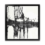 Shop Building Bridges I (Square) Art Print-Abstract, Black, Square, View All, White-framed painted poster wall decor artwork