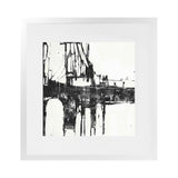 Shop Building Bridges I (Square) Art Print-Abstract, Black, Square, View All, White-framed painted poster wall decor artwork