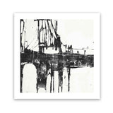 Shop Building Bridges I (Square) Art Print-Abstract, Black, Square, View All, White-framed painted poster wall decor artwork