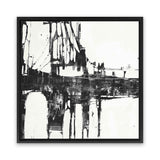 Shop Building Bridges I (Square) Canvas Art Print-Abstract, Black, Square, View All, White-framed wall decor artwork