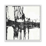 Shop Building Bridges I (Square) Canvas Art Print-Abstract, Black, Square, View All, White-framed wall decor artwork