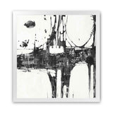 Shop Building Bridges II (Square) Art Print-Abstract, Black, Square, View All, White-framed painted poster wall decor artwork