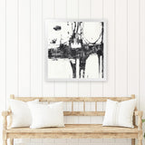 Shop Building Bridges II (Square) Art Print-Abstract, Black, Square, View All, White-framed painted poster wall decor artwork