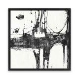 Shop Building Bridges II (Square) Canvas Art Print-Abstract, Black, Square, View All, White-framed wall decor artwork