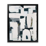 Shop Improvisation V1 Art Print-Abstract, Blue, Neutrals, Portrait, Rectangle, View All-framed painted poster wall decor artwork