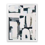 Shop Improvisation V1 Art Print-Abstract, Blue, Neutrals, Portrait, Rectangle, View All-framed painted poster wall decor artwork