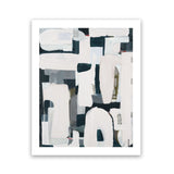 Shop Improvisation V1 Art Print-Abstract, Blue, Neutrals, Portrait, Rectangle, View All-framed painted poster wall decor artwork