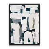 Shop Improvisation V1 Canvas Art Print-Abstract, Blue, Neutrals, Portrait, Rectangle, View All-framed wall decor artwork
