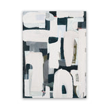 Shop Improvisation V1 Canvas Art Print-Abstract, Blue, Neutrals, Portrait, Rectangle, View All-framed wall decor artwork