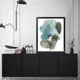 Shop Turquoise Aqua Watercolour II Art Print-Abstract, Blue, Green, Portrait, Rectangle, View All-framed painted poster wall decor artwork